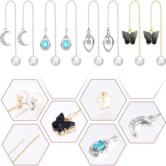 New 16 Pairs Teardrop Crystal Drop Dangle Earrings Cubic Zirconia Pendan… - Picture 5 of 7